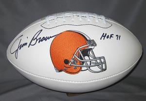 Jim Brown Signed Browns Football - HOF