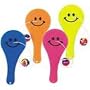 Transparent Smile Paddle Balls - 12 per unit