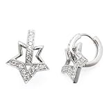 CZ Star Huggie Earrings