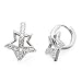 CZ Star Huggie Earrings