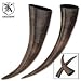 Buffalo Black Drinking Horns 10 Inch Set of 2