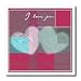 I Love You Hearts Abstract- Art- Romantic- Valentines - 8x8 Iron On Heat Transfer For White Material