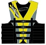 KENT DELUXE 4 BELT SIZED SKI VEST SERIES YELLOW/GRAY/BLACKSize: 3XL / Chest: 52'-56'
