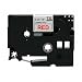Electronics : Brother 1/2 Inch x 26.2 Feet Red on White for P-Touch (TZ232)