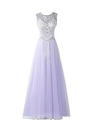  Tulle Sheer Sequined  Ball Gown Evening Dress/Prom Dress 