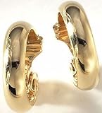 Monet Polished Hoop Clip Earrings GOLDTONE