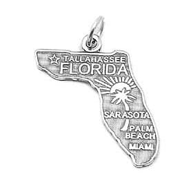 Sterling Silver Florida Charm