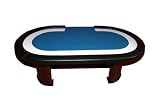 Professional Texas Holdem Poker Table with Oak Wood Finish and Dealer Area (PTWD4684)