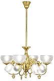 Large Victorian Gas/Electric Chandelier With 8 Lights
