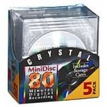 Memorex Crystal 80-Minute Minidisc Media (5-Pack with Cases)