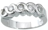 925 Sterling Silver 5 Stone CZ Ring.