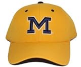New Michigan Wolverines Fitted College Hat - Yellow, 7 3/8