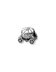 Sterling Silver Pumpkin Carriage Charm for 3mm Charm Bracelets