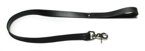 KinkLab Bondage Basics Leather Leash, Black
