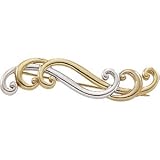 14K Two Tone Gold Brooch