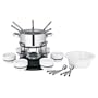 Trudeau 24-Piece Stainless-Steel Lazy Susan 40-Ounce Fondue Set