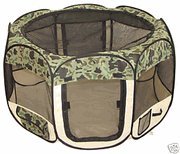 Camouflage Pet Tent Exercise Pen Playpen Dog Crate XS