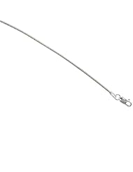 Sterling Silver 1.25mm Thin Round Omega Chain Necklace Diamond Cut Finish Nickel Free, sizes 16 - 20 inch