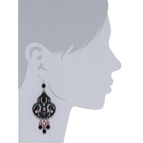 TARINA TARANTINO Classic Jet Black Chandelier Style Earrings