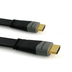 Premium 6m / 6 metres Flat High Speed HDMI Kabel with Ethernet (1.4 / 1.4a, 3D Ready and Ethernet)