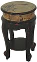 Asian Furniture & D&eacute;cor - 18" Ming Design Golden Flower Stool Drink Stand End Table