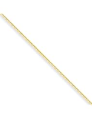 1.3mm, 10 Karat Yellow Gold, Diamond-Cut Cable Chain - 20 inch