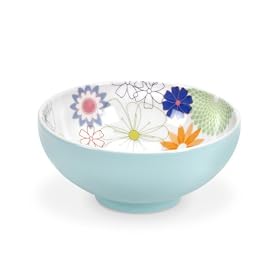 Crazy Daisy Footed Cereal/ Dessert Bowls, Set of 4