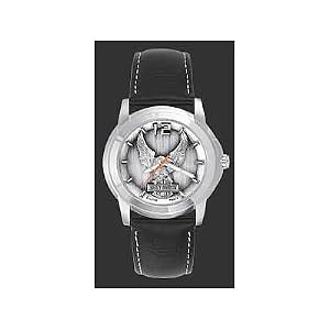 Harley-Davidson® Bulova® Men's Watch. Raise pewter dial. 76A12
