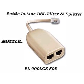 Suttle In-Line DSL Filter & Splitter - 1 Line - 2 Outputs