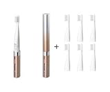 Panasonic Pocket Doltz EW-DS12 Pink Gold | Power Toothbrush 1.06oz + 6 Replacement brush Set