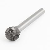 uxcell ロータリー ファイル 6mm ボールヒント 硬質合金 56mm 切断 ストレートシャンク 12mm径