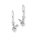 Clear and Blue Bunny Hoop Earrings