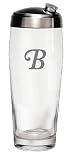 Culver Inc., Monogram B Glass Martini Shaker