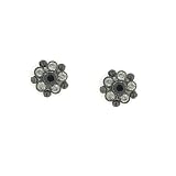 Petite Blooms Black Diamond Jet Hues Stud Earrings