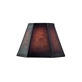 Hexagonal Brown Parchment Lamp Shade 3x7x5 (Clip-On)