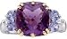 Amethyst,Tanzanite & Diamond Gemstone Ring