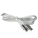 USB 2.0 Clear/Silver 6-Foot A to B Cable