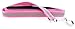 DOGGIE DESIGN Safety Reflective Strip Nylon Leash with Soft Grip Handle - 3/4 in. Wide x 5 ft. Long (Candy Pink)