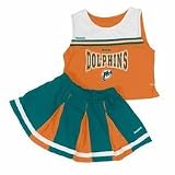 Reebok Two Piece Miami Dolphins NFL Cheerleader Uniform Set (Size 4 to 6X)