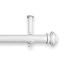 Source Global Bold Pole Adjustable Curtain Rod Set, 144-Inch to 240-Inch, White