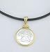 Sterling Silver and Yellow Gold Angel Coin Pendant
