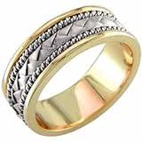 Two Tone Stylish Plait Men &acute; s Wedding Band - B00011T61M