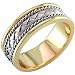 Two Tone Stylish Plait Men's Wedding Band