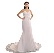 Sweetheart Lace Mermaid Chiffon Corset   Waistline  Dress