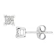 Deals List: 1/4 Carat Princess Cut Diamond 14K White Gold Earrings