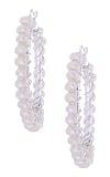 Sterling Silver and Cultured Freshwater Pearl Hoop Earrings