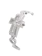 Geneva Platinum CZ Accented Roman Numeral Silver Cross Watch��