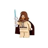 LEGO Star Wars LOOSE Mini Figure Obi-Wan with Silver Lightsaber (Headset)
