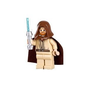 Lego Star Wars Obi-wan Kenobi Minifigure With Lightsaber 