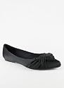 Satin Pointed Toe Flat